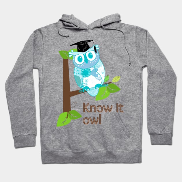 Blue owl Hoodie by Once Upon a Find Couture 